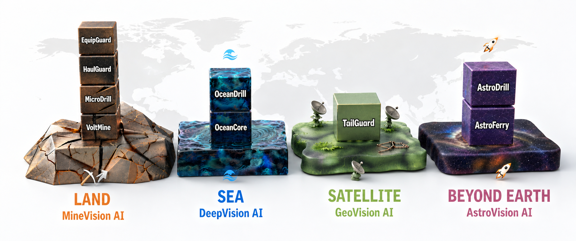 Mine Vision Ecosystem Structure - 4 Branches